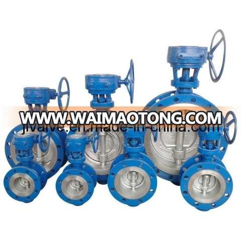 ASTM Wcb Three-Eccentric Flanged Butterfly Valve Gear Operated